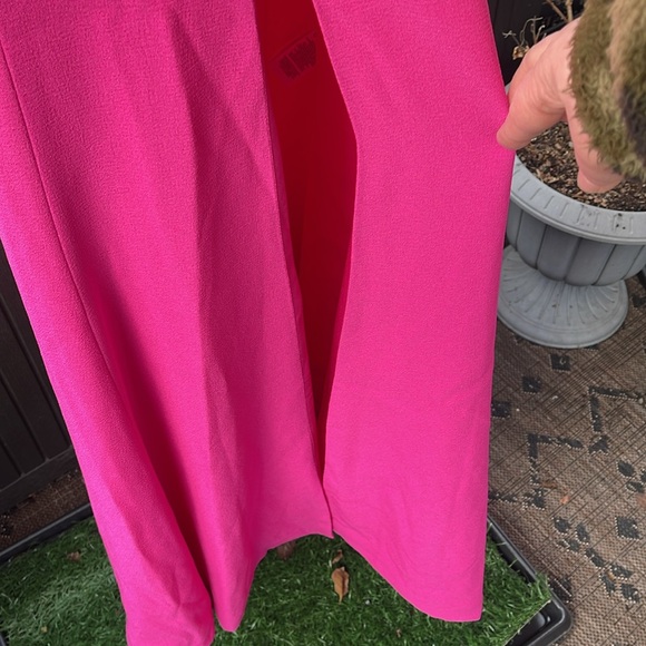 Dress The Population - Iris High Slit Evening Gown - Bright Fuschia Size Medium - Picture 6 of 13
